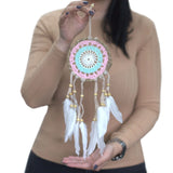 Pastel Blue Macram Dream Catcher 12cm (asst colours)