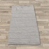 Small Indian Handloom Cotton Rug - Grey