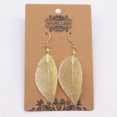 Earrings - Bravery Leaf - Gold