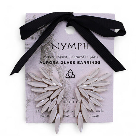 Pearl - Vintage Glass - Angel Wings - Earrings