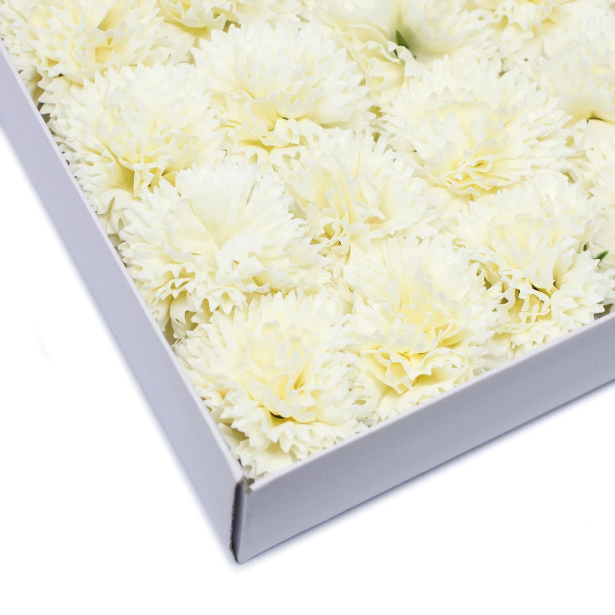 Craft Soap Flowers - Carnations - Cream