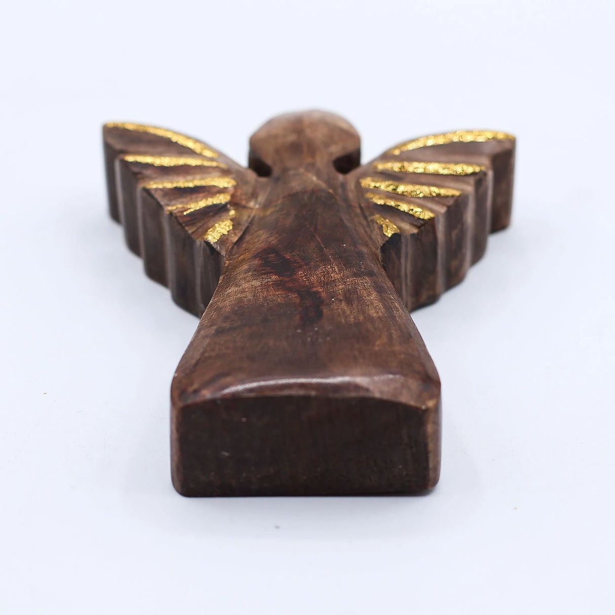 Small Mango Wood Angel - Gold Decor