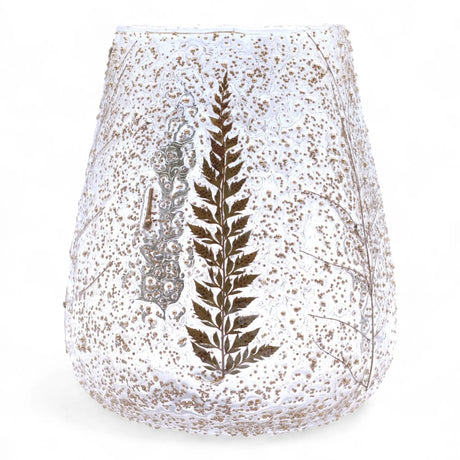Natural Floral Glass - Large Bowl Candle Holder - Pino - (15x12cm)