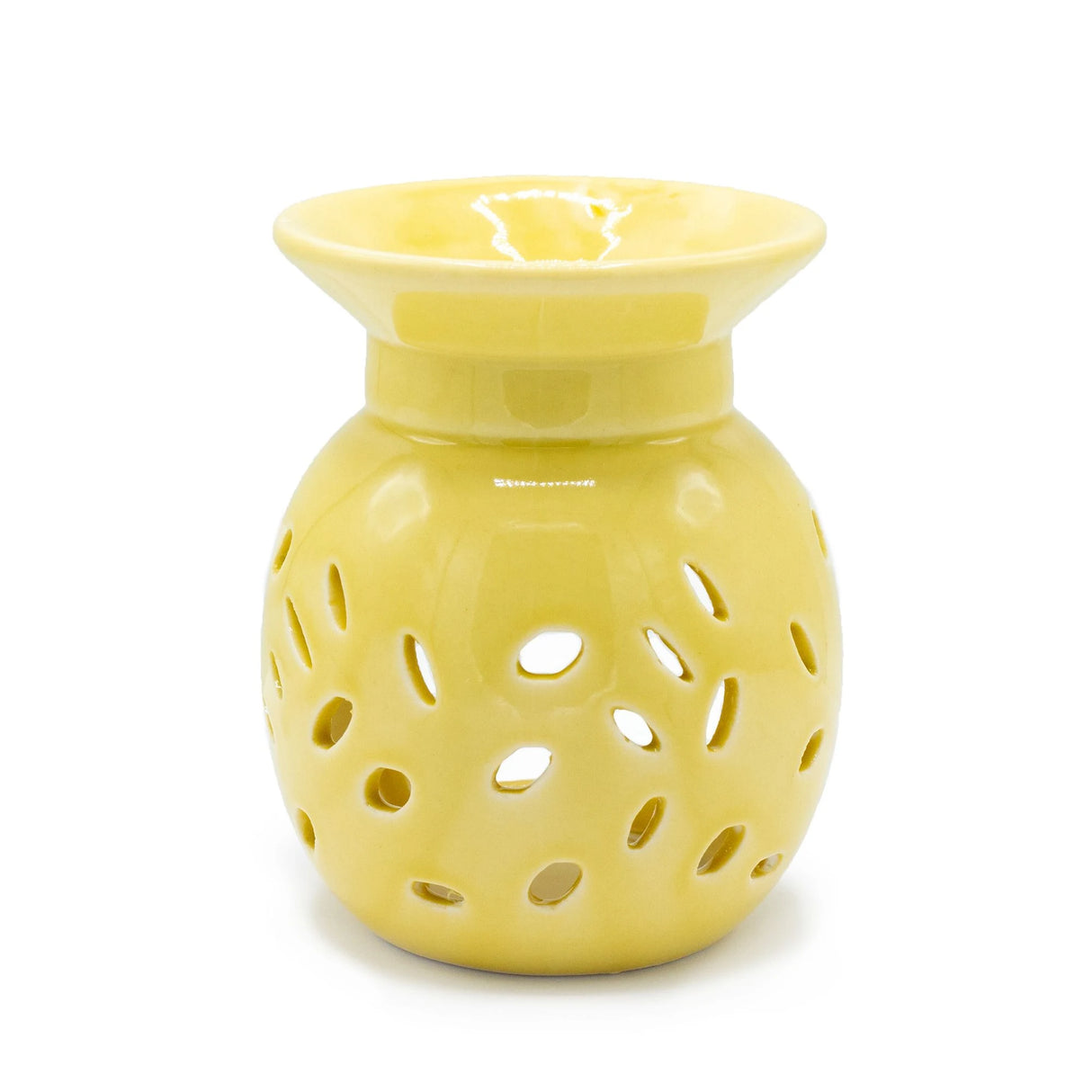 Floral Oil Burner -Yellow