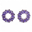 Lavender - Vintage Glass - Loop - Earrings