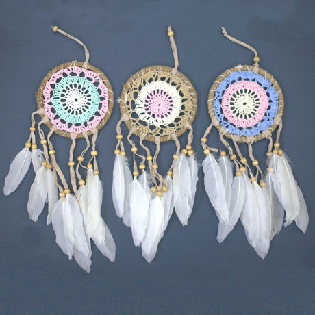 Pastel Pink Macram Dream Catcher 12cm (asst colours)