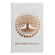 White Wellness Journal - 120 pages - Rose Gold Tree of Life