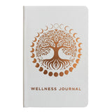 White Wellness Journal - 120 pages - Rose Gold Tree of Life