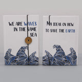 Notebook with strap - Waves in the same sea