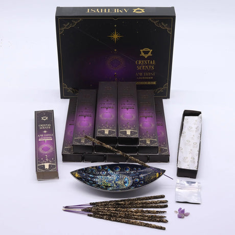Amethyst Crystal Scents Smudge Incense - Lavender