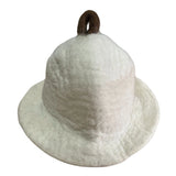 Felted Sauna Bowl Hat - Natural