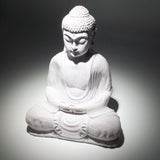 Meditation Buddha Lamp Lavender Crackle - Oval Stand