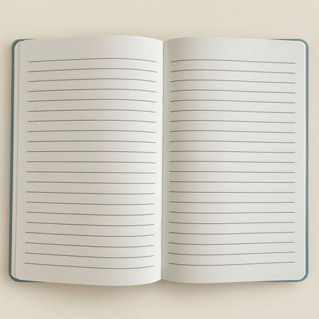 Light Blue Velvet Notebook - 80 pages - Embrace The Journey