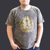 Nomad Sari Stonewashed Cotton T-Shirt  Hamsa  Dark Grey  XL