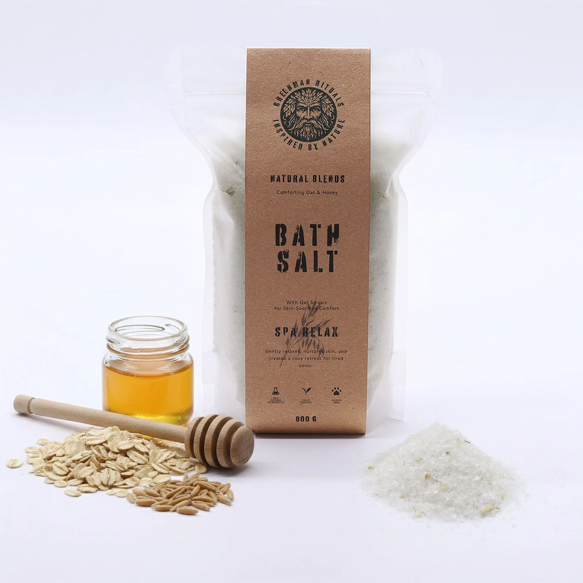Greenman Rituals Oat & Honey Epsom Bath Salt  Spa Relax Blend