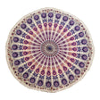 Small Mandala Roundie Cotton Art (130cm) - Peacock Purples