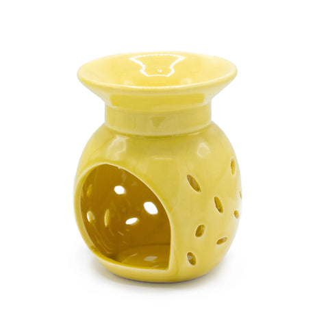 Floral Oil Burner -Yellow