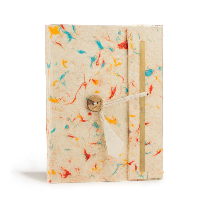 Lokta Mixed Colour Cotton Notebook  Medium (15x12cm)  45 Leaves