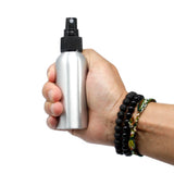 100ml Aluminium Bottle with Black Spray Top