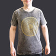 Nomad Sari Stonewashed Cotton T-Shirt  Mandala  Dark Grey  Small