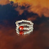 Nymph Spirit Gemstone Ring Set - Blood Moon