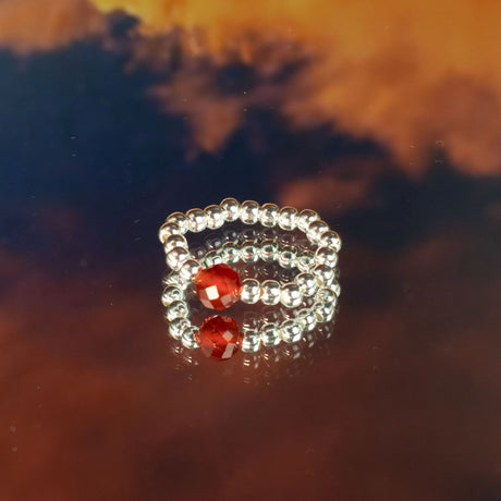 Nymph Spirit Gemstone Ring Set - Blood Moon