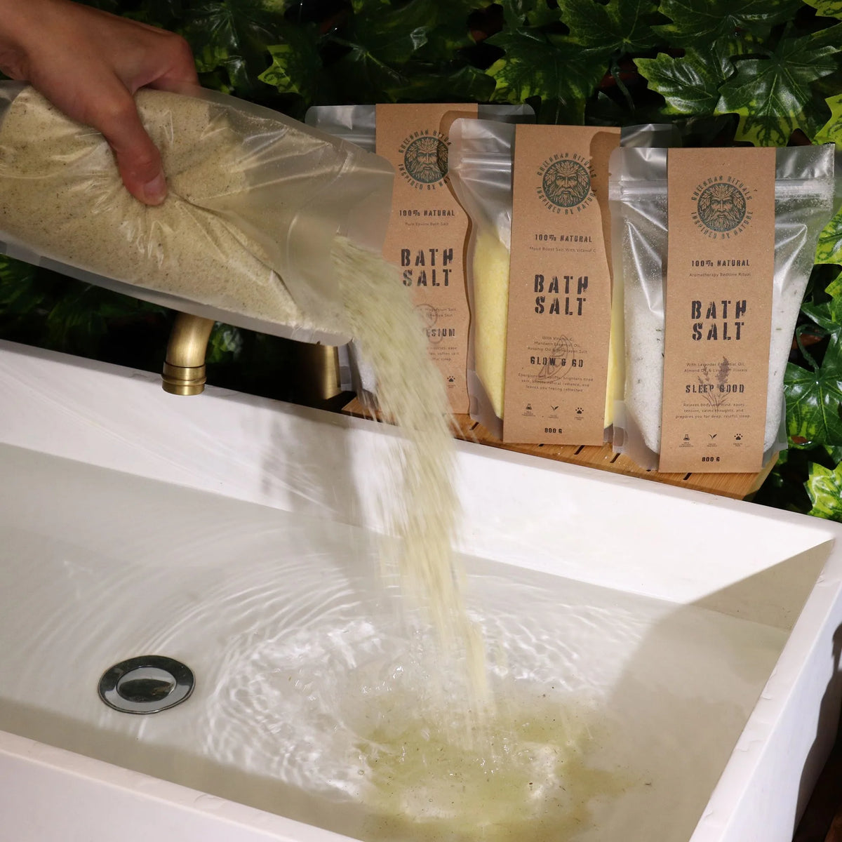 Greenman Rituals Menthol Aromatherapy Epsom Bath Salt  Recovery