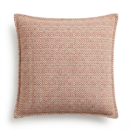 Classic Cushion Cover - Burgundy Squares - 45x45cm