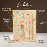 Lokta Mixed Colour Cotton Notebook  Medium (15x12cm)  45 Leaves