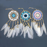 Pastel Blue Macram Dream Catcher 12cm (asst colours)