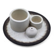 Palo Santo Stick & Smudge Holder - Mandala - White & Grey