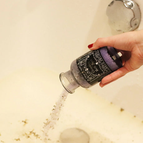 Ancient Witch Bath Spell Potion & Rock Crystal Amulet - Cleansing