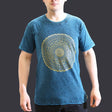 Nomad Sari Stonewashed Cotton T-Shirt  Mandala  Blue  Small