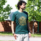 Nomad Sari Stonewashed Cotton T-Shirt  Hamsa  Green  Small