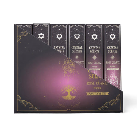 Rose Quartz Crystal Scents Smudge Incense - Rose