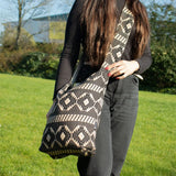 Nomad Sari Jacquard Natural Nomad Carryall Bags - Desert Loom