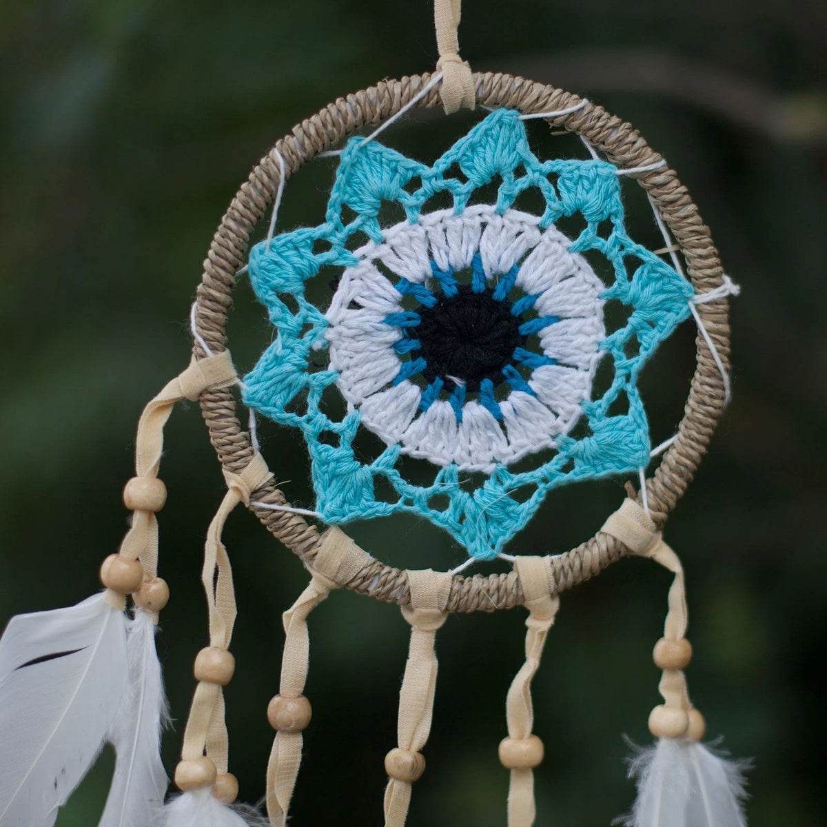 Pastel Blue Macram Dream Catcher 12cm (asst colours)