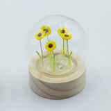 Floral Glow Garden Dome - 5 Sunflowers - LED Battery