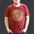 Nomad Sari Stonewashed Cotton T-Shirt  Chakra  Maroon  XL