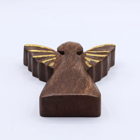 Medium Mango Wood Angel - Gold Decor