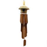 Lrg Round Seagrass Bird Box with Chimes 56x20cm