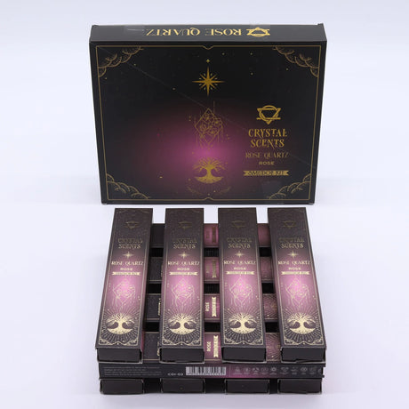 Rose Quartz Crystal Scents Smudge Incense - Rose