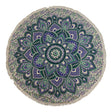 Small Mandala Roundie Cotton Art (130cm) - Teal & Blue