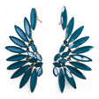 Teal Green - Vintage Glass - Angel Wings - Earrings