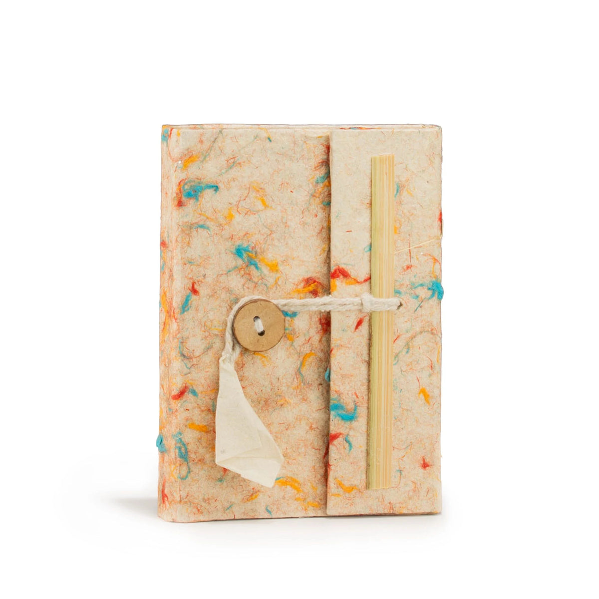 Lokta Mixed Colour Cotton Notebook  Mini (12x8cm)  40 Leaves