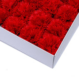 Craft Soap Flowers - Carnations - Red