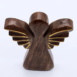 Large Mango Wood Angel - Gold Decor