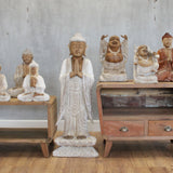 Buddha Statue Standing - Whitewash - 1m Welcome