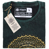 Nomad Sari Stonewashed Cotton T-Shirt  Hamsa  Green  Large