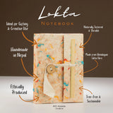 Lokta Mixed Colour Cotton Notebook  Mini (12x8cm)  40 Leaves